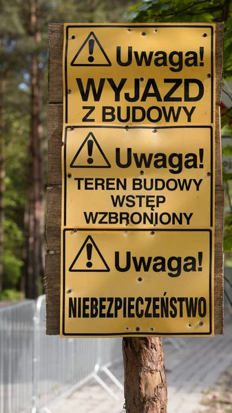 Pomeraniano Occidentale Polonia 2022 Marcatura Del Cantiere — Foto Stock