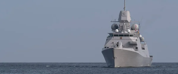 Mare Baltico Polonia 2022 Una Moderna Fregata Olandese Naviga Sul — Foto Stock