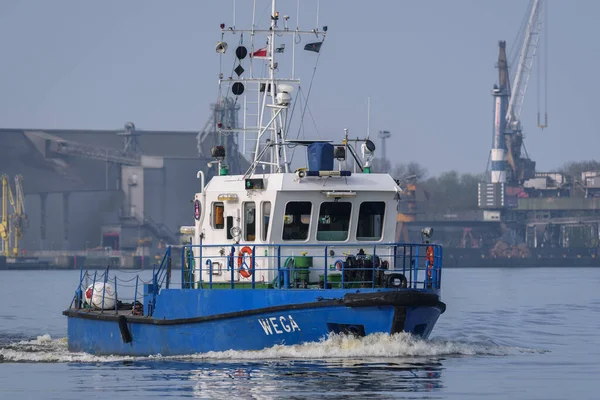Swinoujscie West Pomeranian Polsko 2022 Loď Námořního Úřadu Inspekčním Přístavním — Stock fotografie