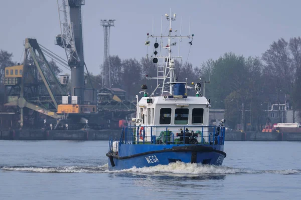 Swinoujscie West Pomeranian Poland 2022 Boat Maritime Office Inspection Port — 图库照片