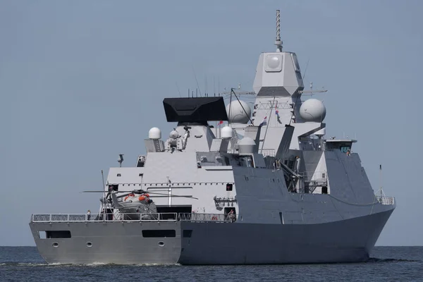 Baltic Sea Polsko 2022 Moderní Holandská Fregata Pluje Moři — Stock fotografie