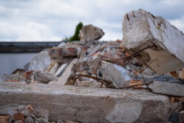 PILE OF RUBBLE - Bricks and concrete from a dilapidated building