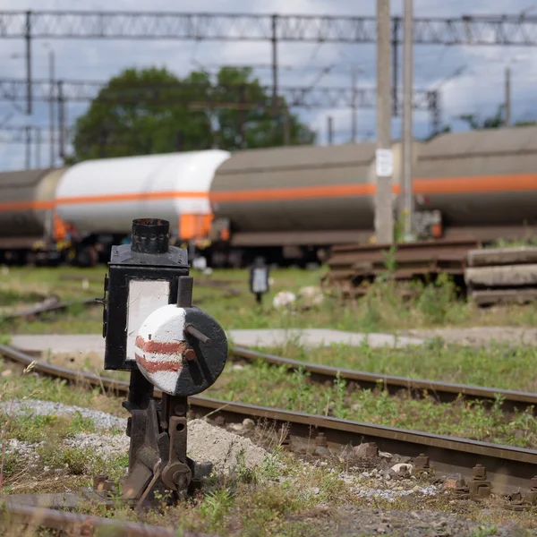 MANUAL SWITCH - Control device on a railway siding