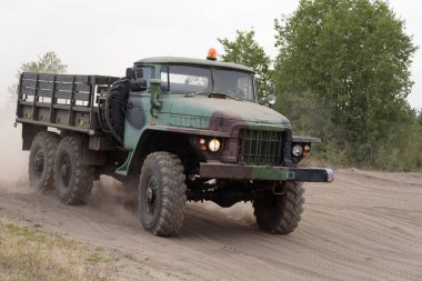 MILITARY TRUCK - Old Russian vehicle at the shows of military enthusiasts