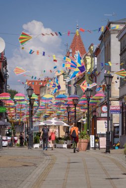 POLCZYN ZDROJ, WEST POMERANIAN - POLAND - 2022: City life on the street in the center