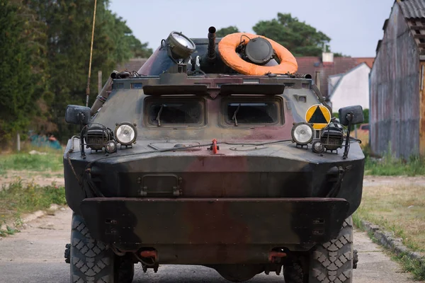 Combat Reconnaissance Patrol Vehicle Camouflage Scout Country Road — Fotografia de Stock