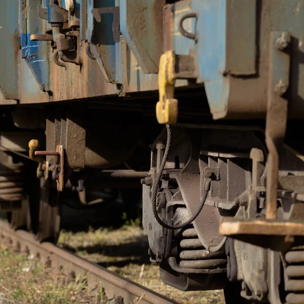 Transport Ferroviaire Wagons Marchandises Sur Une Voie Évitement — Photo