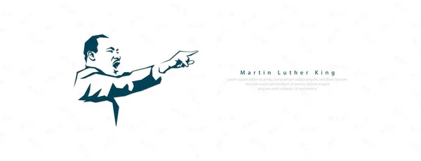 Vektör illüstrasyonu Martin Luther King Günü tebrik kartı. Soyut arkaplan