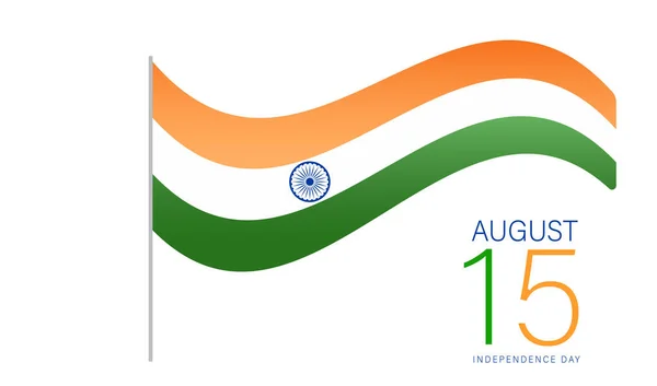 Joyeux Design Graphique Fête Indépendance Indienne Inde Fête Indépendance Ashoka — Image vectorielle