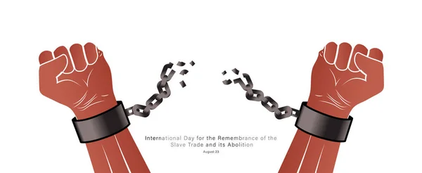 Διεθνής Ημέρα Μνήμης Του Δουλεμπορίου Και Της Κατάργησής Του Αυγούστου — Διανυσματικό Αρχείο