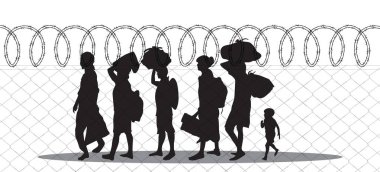World Refugee Day. 20 June-vector. International immigration day concept background. Refugee day flat illustration for web design, banner etc.