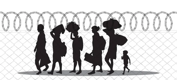 World Refugee Day June Vector International Immigration Day Concept Background — Image vectorielle