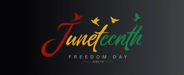 Červen Den Svobody Červen Design Plakátu Juneteenth National Independence Jubilejní — Stockový vektor