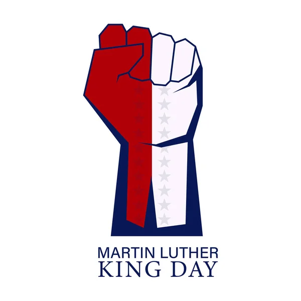 Vector Illustratie Van Koningsdag Martin Luther Koningsdag Witte Achtergrond Handen — Stockvector