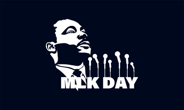 Εικονογράφηση Διάνυσμα Της Ημέρας Βασιλιά Martin Luther King Ημέρα Λευκό — Διανυσματικό Αρχείο