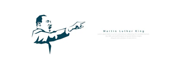 Vector Illustration King Day Martin Luther King Day White Background — Vector de stock