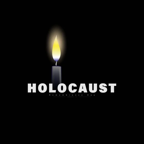 Cartaz Dia Internacional Memória Holocausto Janeiro Dia Memória Segunda Guerra — Vetor de Stock