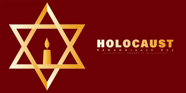 Plakat Międzynarodowego Dnia Pamięci Holokauście Stycznia Dzień Pamięci Wojny Światowej — Wektor stockowy