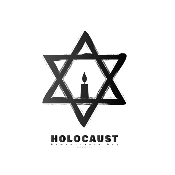 International Holocaust Remembrance Day Poster January World War Remembrance Day — Stockvektor