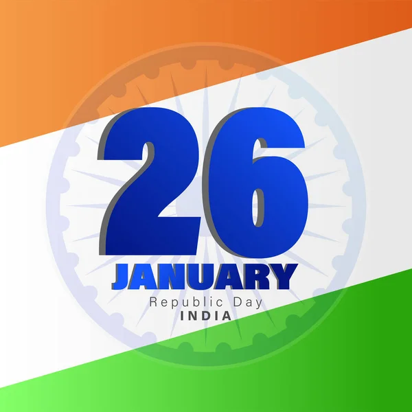 Vector Illustration Republic Day India January — Vettoriale Stock