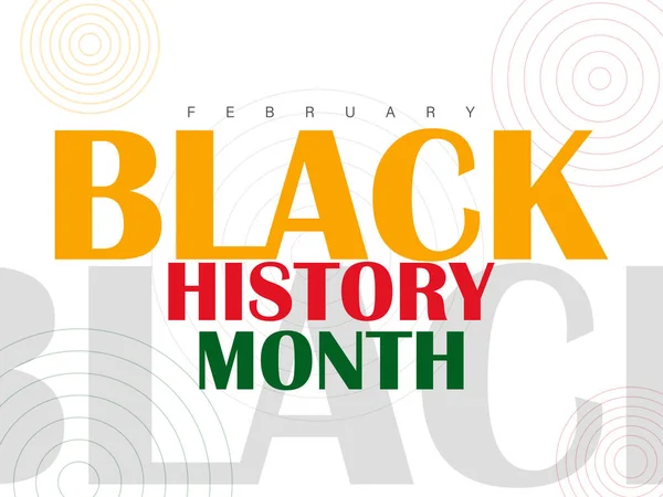 Afroamerická Historie Nebo Měsíc Černé Historie Slaví Každoročně Únoru Usa — Stockový vektor