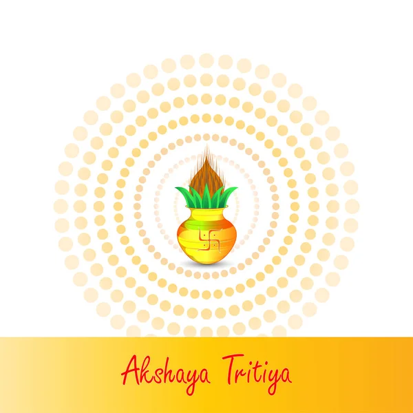 Akshaya Tritiya Written Hindi Font Hand Written Text Happy Akshaya — Image vectorielle