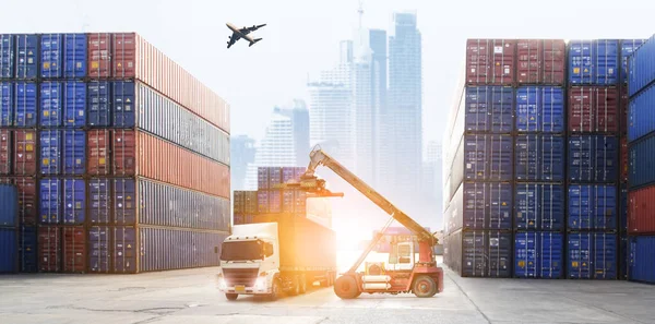 Contesto Logistico Attività Consegna Settore Dei Trasporti — Foto Stock