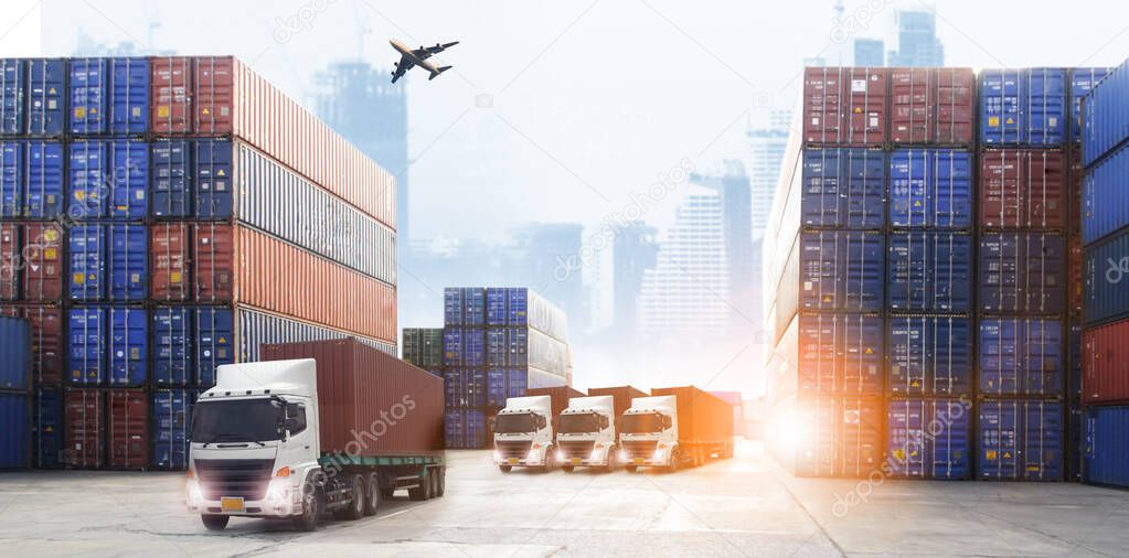 logistics background for delivery business or transportion industry