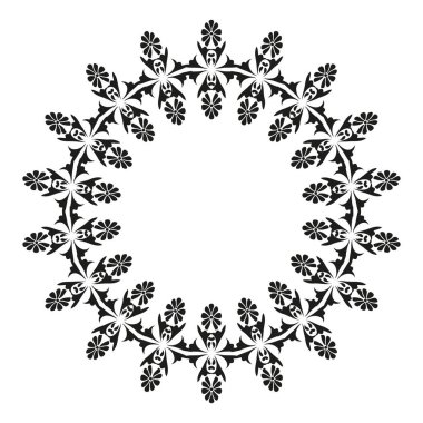 Yuvarlak desenli sınır. Yuvarlak kumaş deseni 