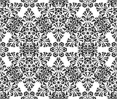 Doğrusal Damask Kusursuz Vektör Deseni. 