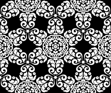 Siyah arka planda fantastik beyaz çiçekler. 