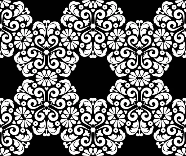 Rich floral seamless pattern in vintage style. — Stock Vector