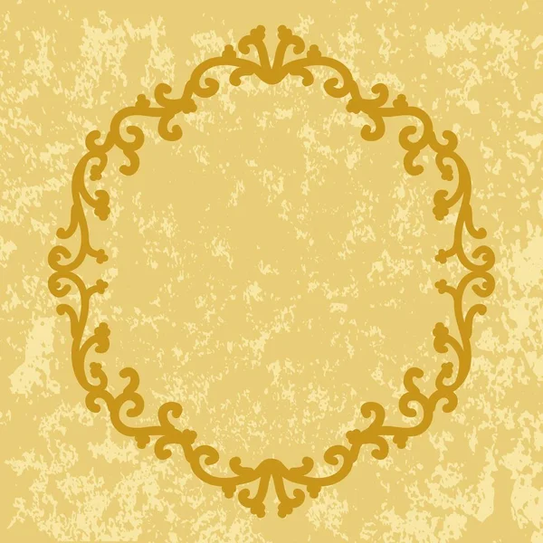 Cornice decorativa in oro su sfondo vintage. — Vettoriale Stock