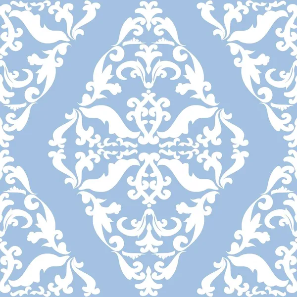 Modèle vintage abstrait blanc sur fond bleu. — Image vectorielle
