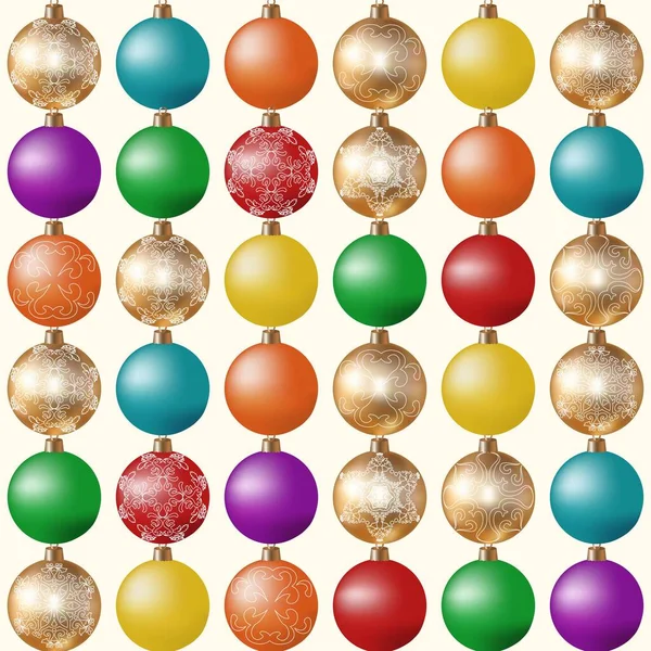 Vector New Years Eve background with balls. — Stock Vector