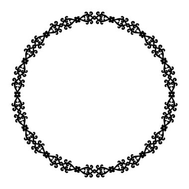 Yuvarlak bir çerçeve. Oval sınırlar. 