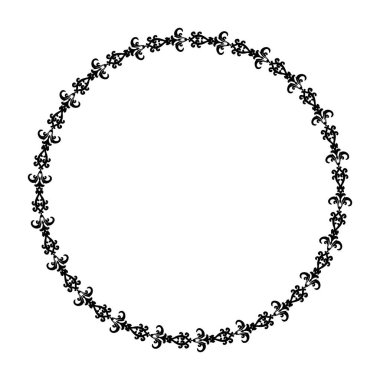 Dairesel desenli çerçeve. Dairesel süs 