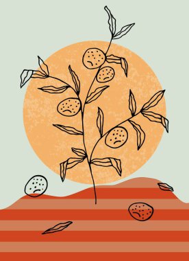 Minimalist soyut estetik çizimler