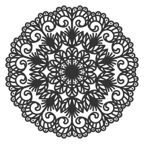 Runde Abstraktion Form Eines Mandalas Kreisförmige Orientalische Ornamente Ethnischen Stil — Stockvektor
