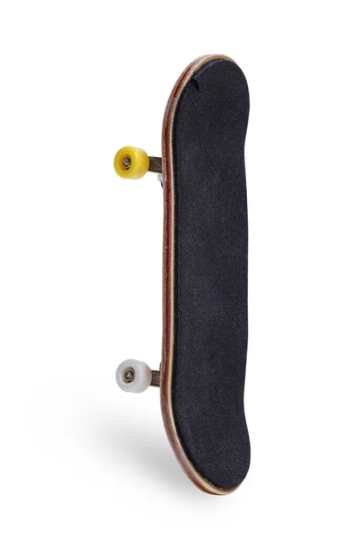 Isolated Fingerboard Skateboard Standing Wheels Trucks White Background Clipping Path — Stock Photo, Image