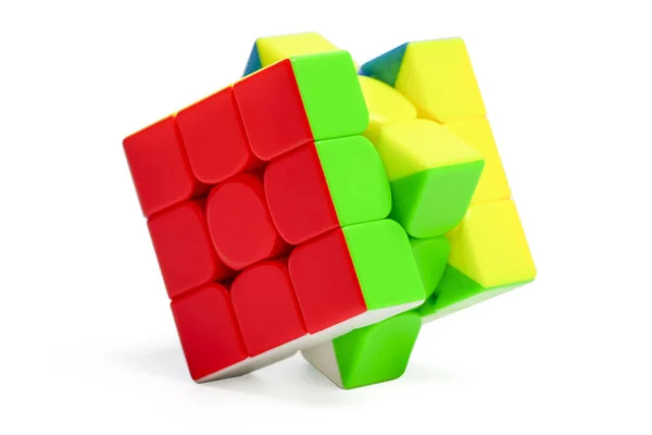Thailand November 2021 Isolated Rubik Cube White Background Rubik Multicolor — Stock Photo, Image