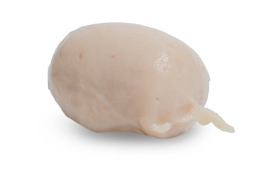 Isolated meatballs. Raw fresh pork meatballs on white background. clipping paths.