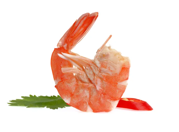 Fresh shrimp isolated on a white background — Stock Photo, Image