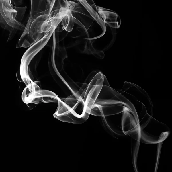 Rauch auf schwarzem Hintergrund Stockbild