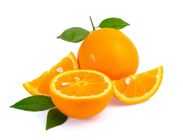 Orange fruit isolated on white background — Stock Photo, Image