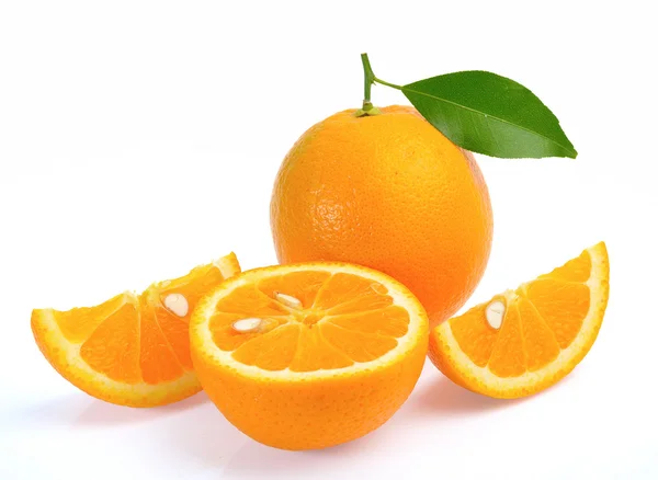 Orange fruit isolated on white background — Stock Photo, Image