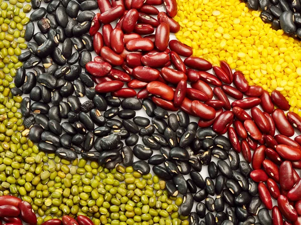 Mixture of beans, peas background — Stock Photo, Image