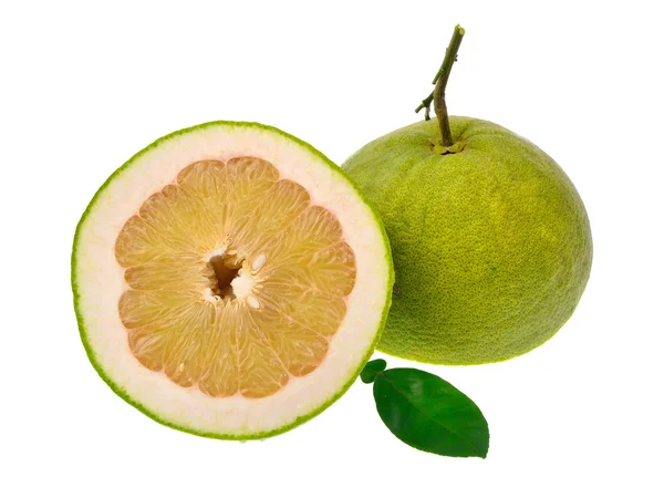 Pomelo fruit isolated on white background — Stock Photo, Image