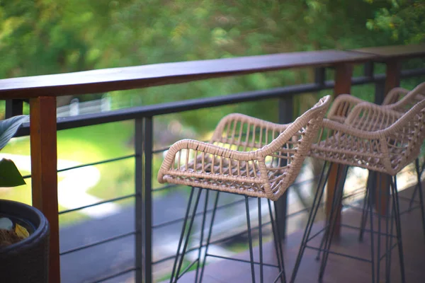 Elegant Garden Furniture Terrace Suburban Home — Stock Photo, Image