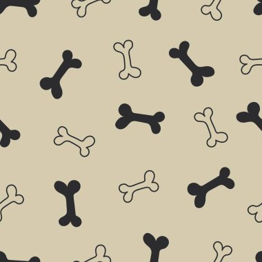 Çizgi film kemikleriyle kusursuz desen. Çocuklar için renkli bir vektör. El çizimi, düz stil. bebek tasarımı kumaş, baskı, tekstil, ambalaj